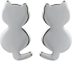Orecchini a perno - Silver Cat