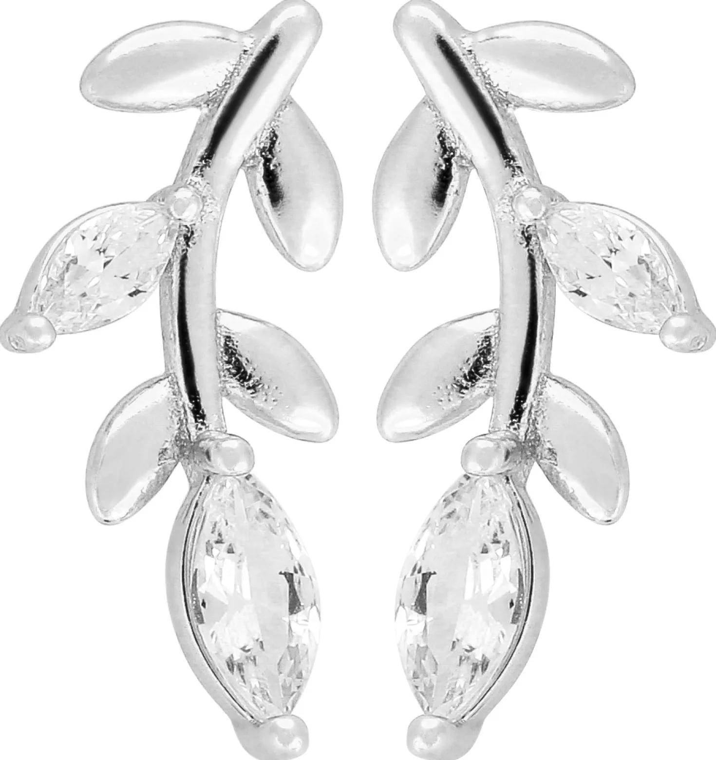 Orecchini a perno - Silver Leaf
