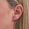 Orecchini a perno - Silvery Circle