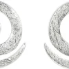 Orecchini a perno - Silvery Spiral