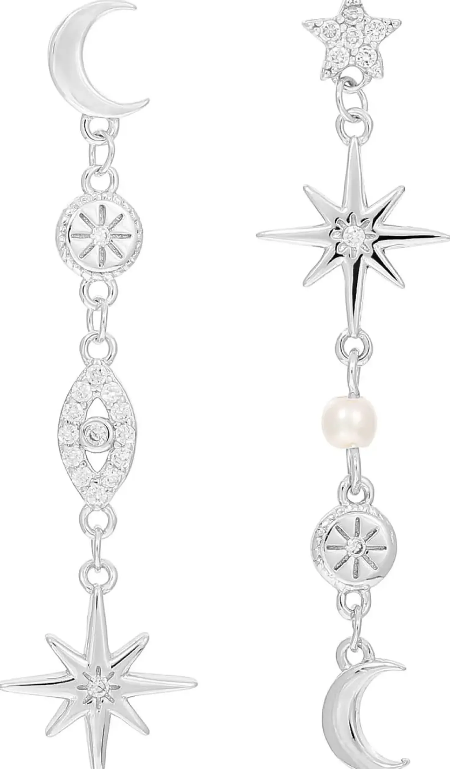 Orecchini a perno - Silver Galaxy