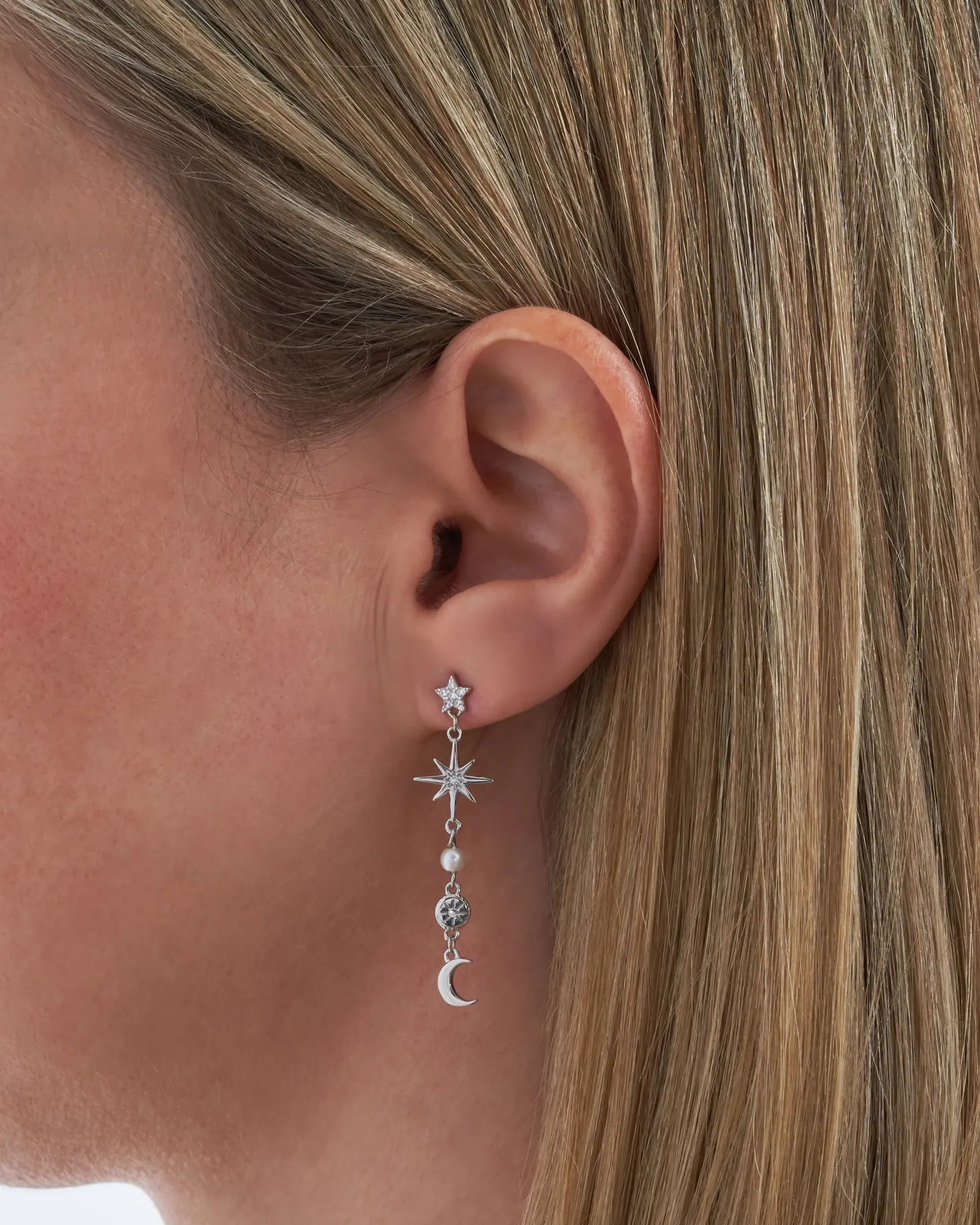 Orecchini a perno - Silver Galaxy