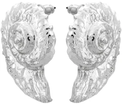 Orecchini a perno - Silver Nautilus