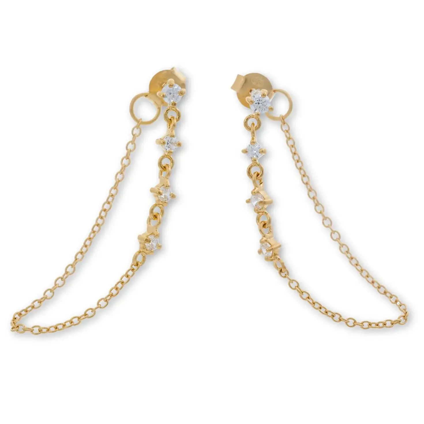 Orecchini a perno - Sparkle Chain