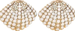 Orecchini a perno - White Conch