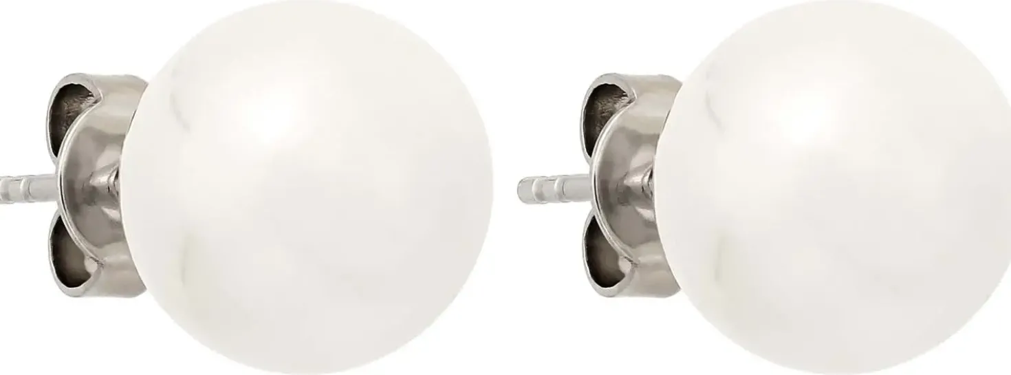 Orecchini a perno - White Nacre