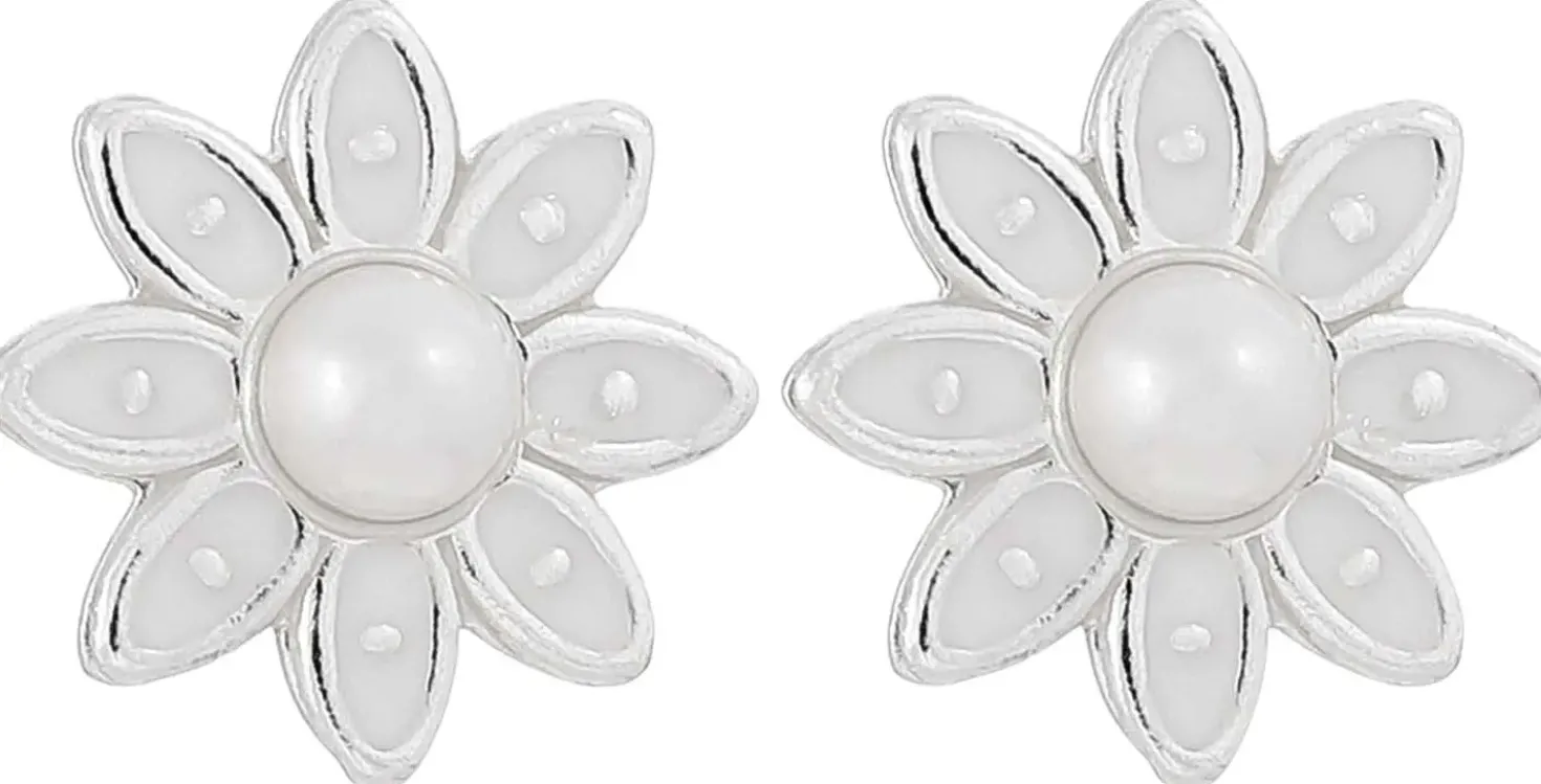 Orecchini a perno - White Blossom