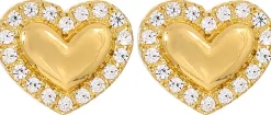 Orecchini a perno - Zirconia Hearts