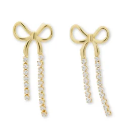 Orecchini a perno - Zirconia Bow