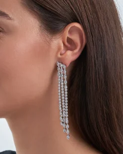 Orecchini a perno - Zirconia Tassel