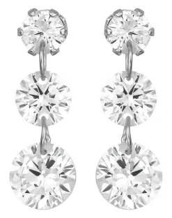 Orecchini a perno - Zirconia Circles