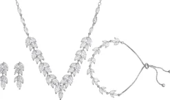 Parure di gioielli - Zirconia Leaves