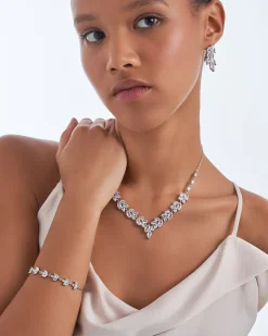 Parure di gioielli - Zirconia Leaves