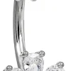 Piercing - Zirconia Flowers