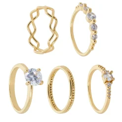Set di anelli - Golden Elegance