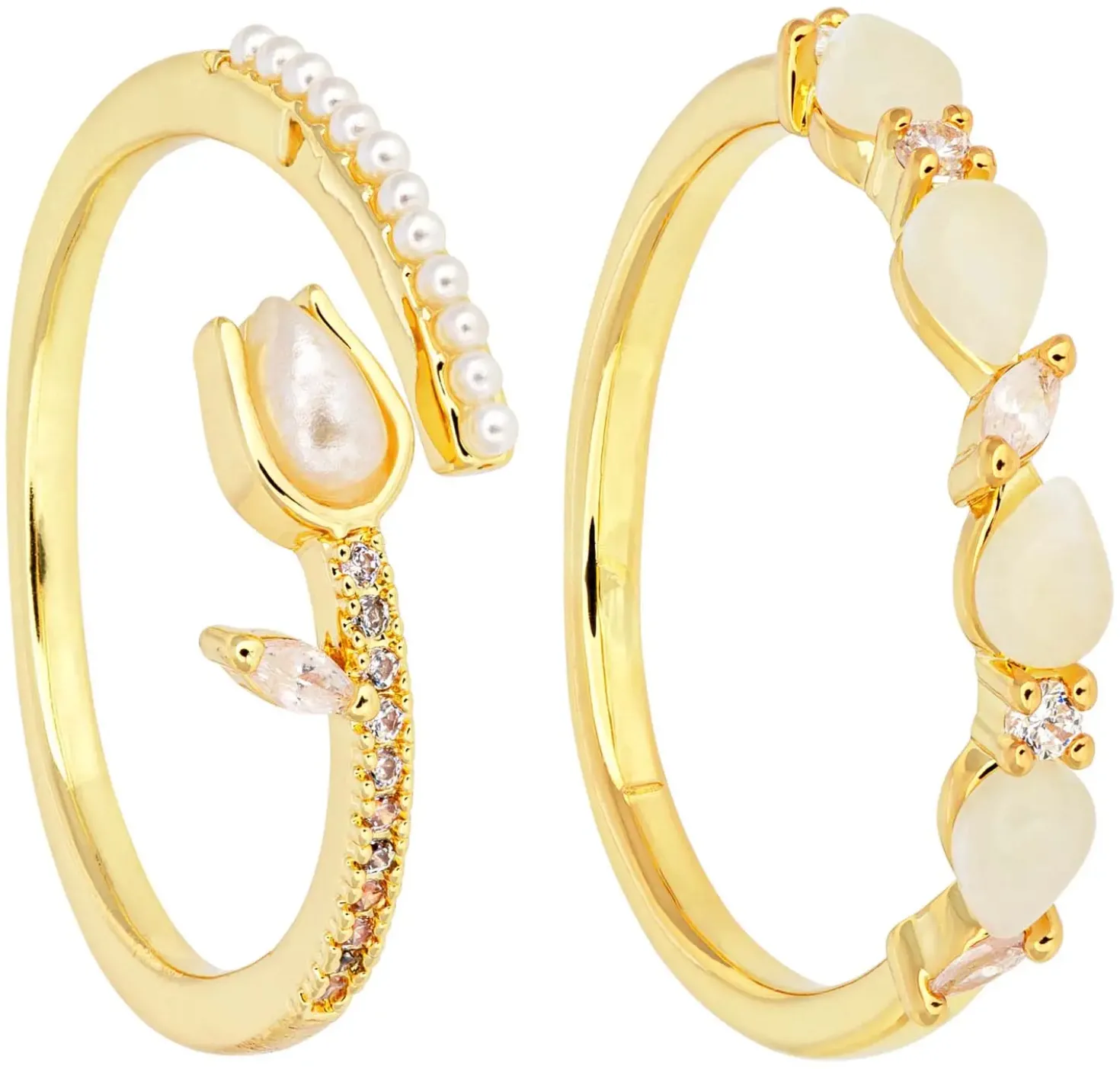 Set di anelli - Golden Tulip