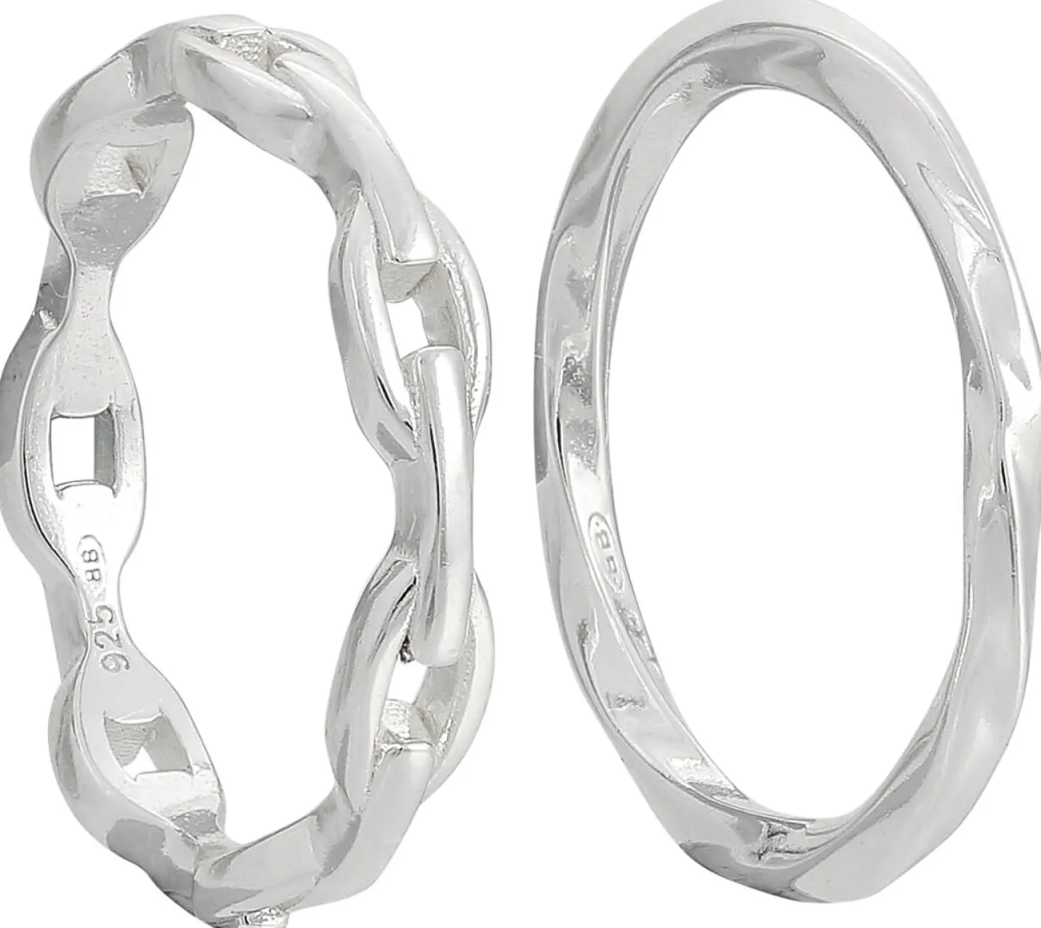 Set di anelli - Silver Twist