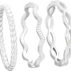 Set di anelli - Silver Waves