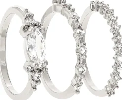 Set di anelli - Sparkling Navette
