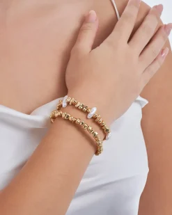 Set di braccialetti - Golden Pearls