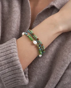 Set di braccialetti - Green Pearls