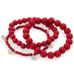 Set di braccialetti - Triple Red