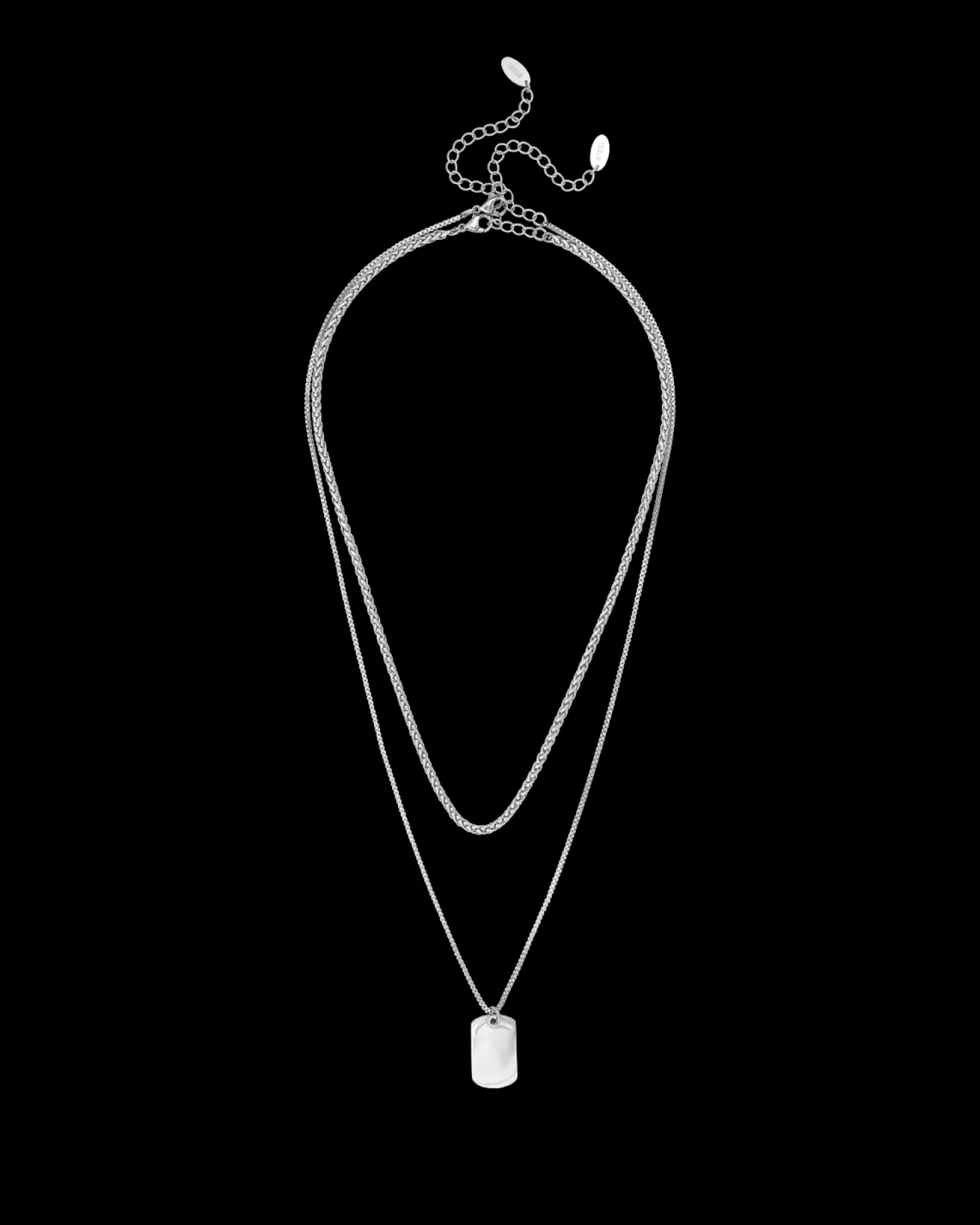 Set di collane da uomo - Silver Tag