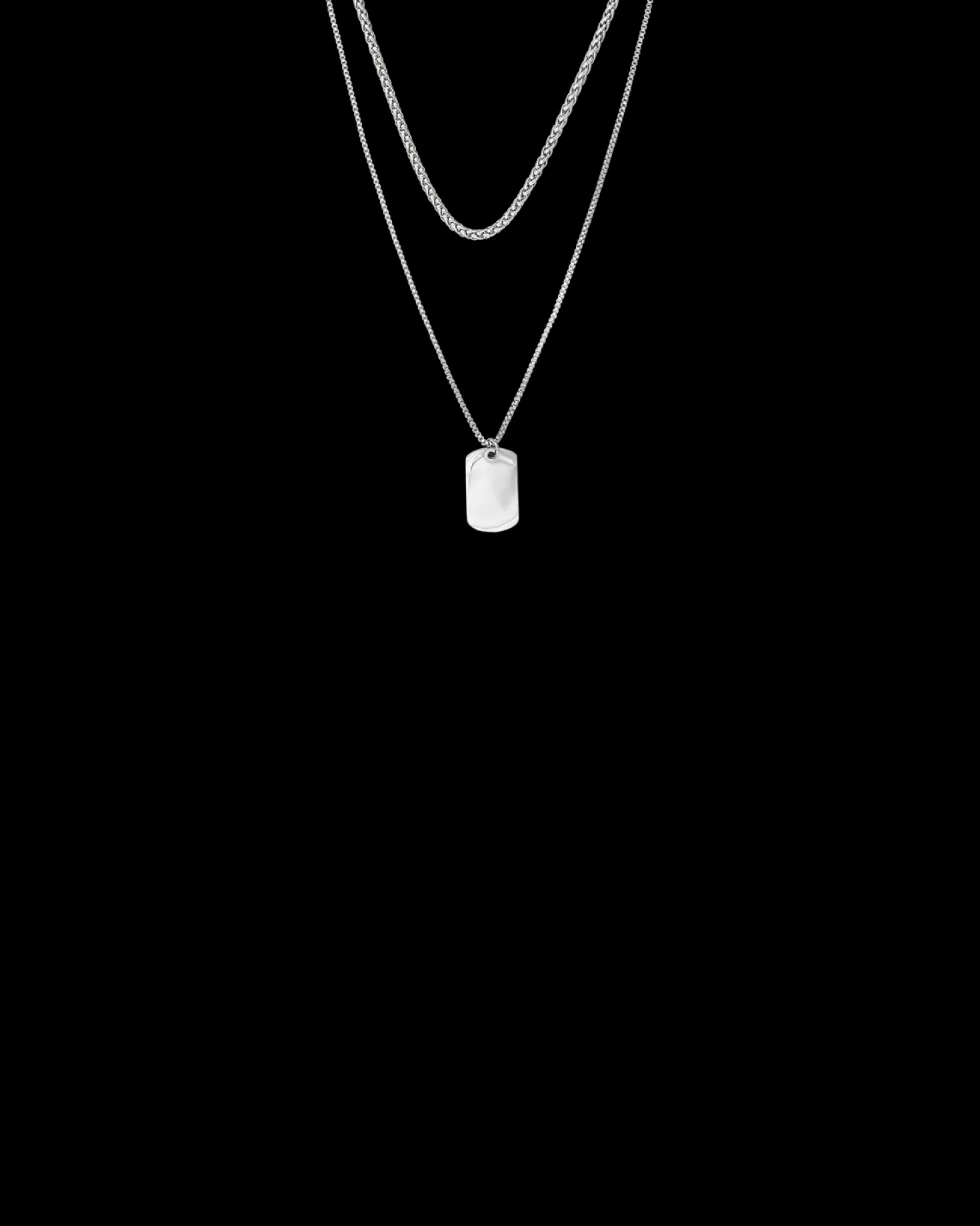 Set di collane da uomo - Silver Tag