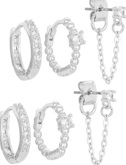 Set di creoli - Glamorous Silver