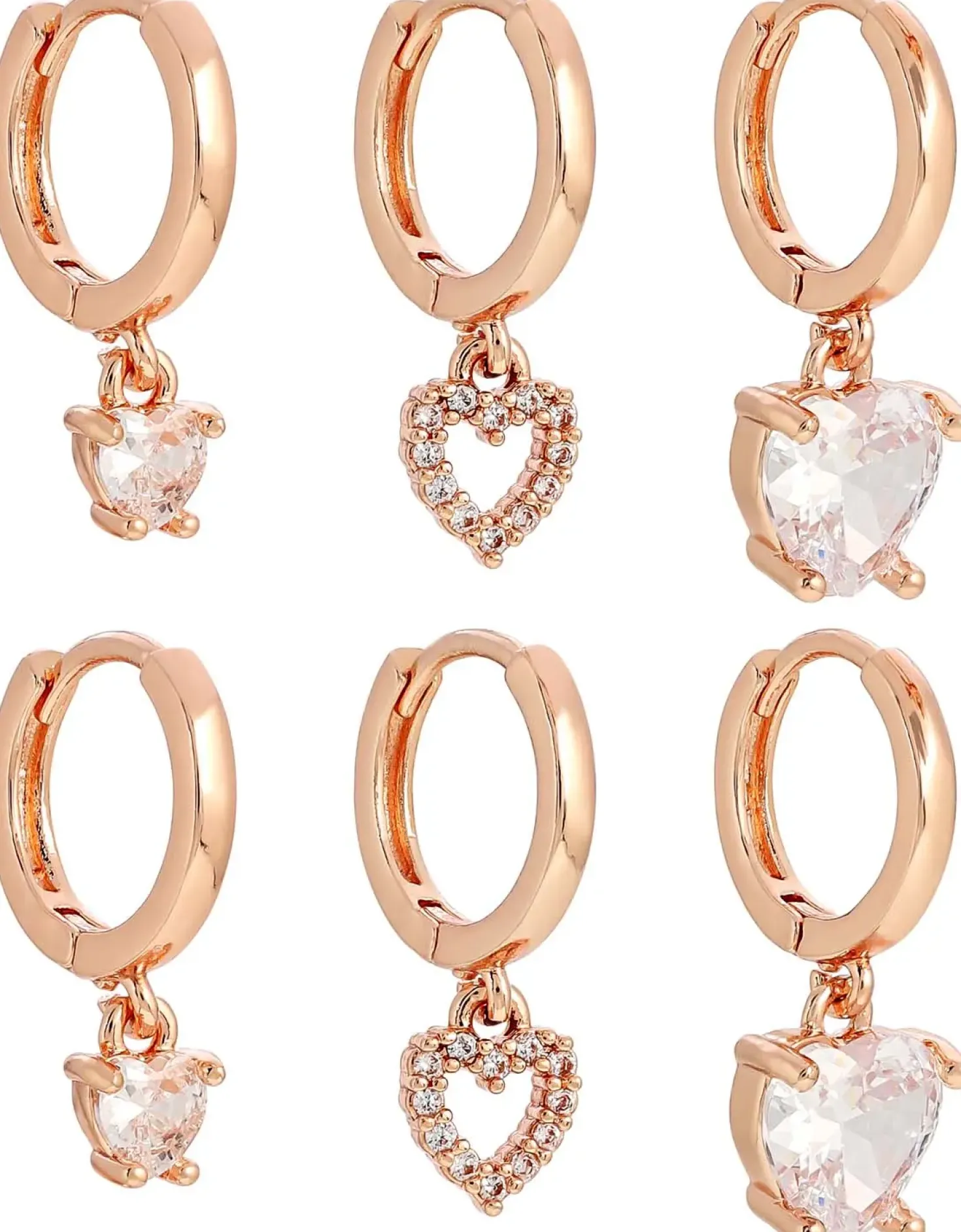 Set di creoli - Rose Hearts