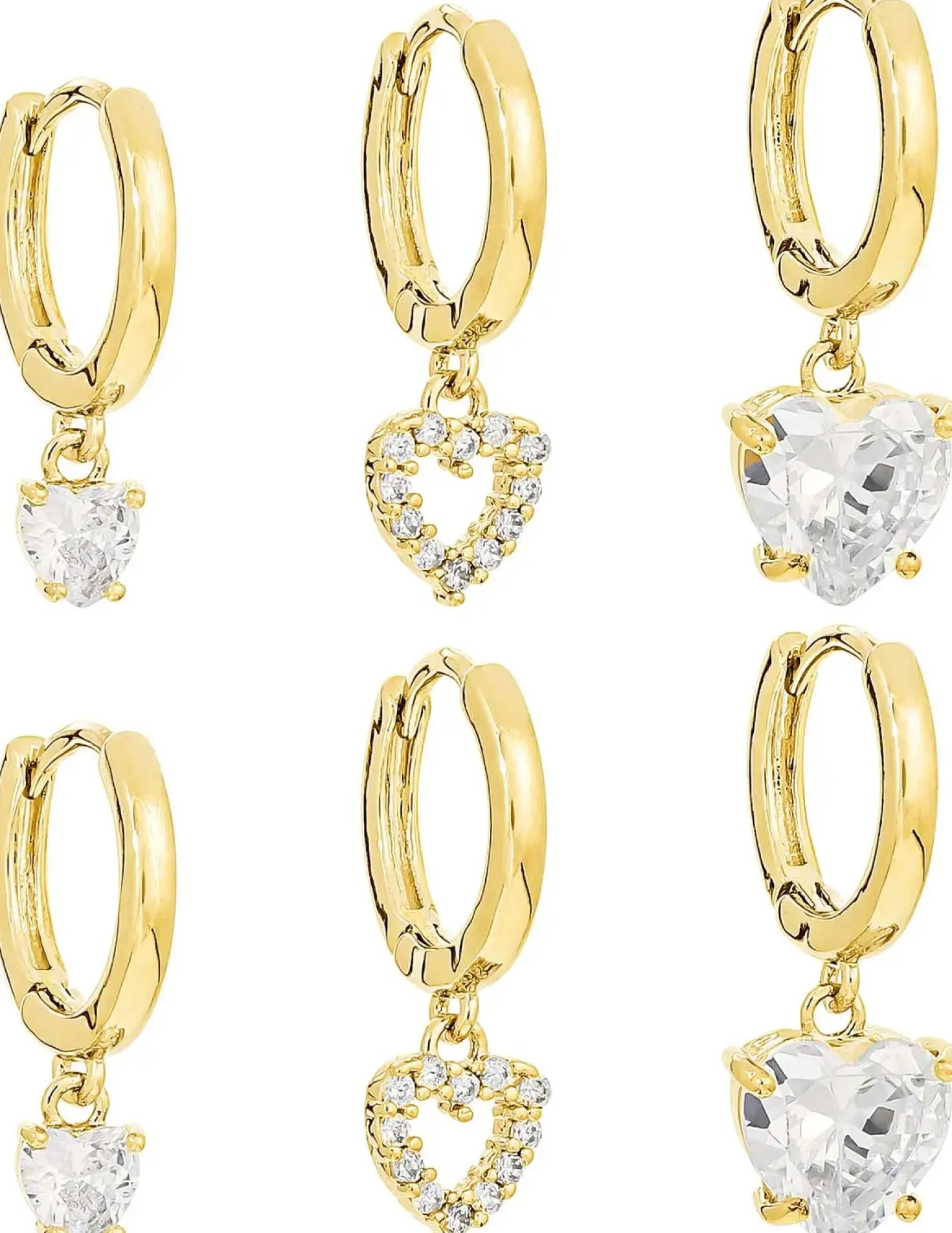 Set di creoli - Sparkling Hearts