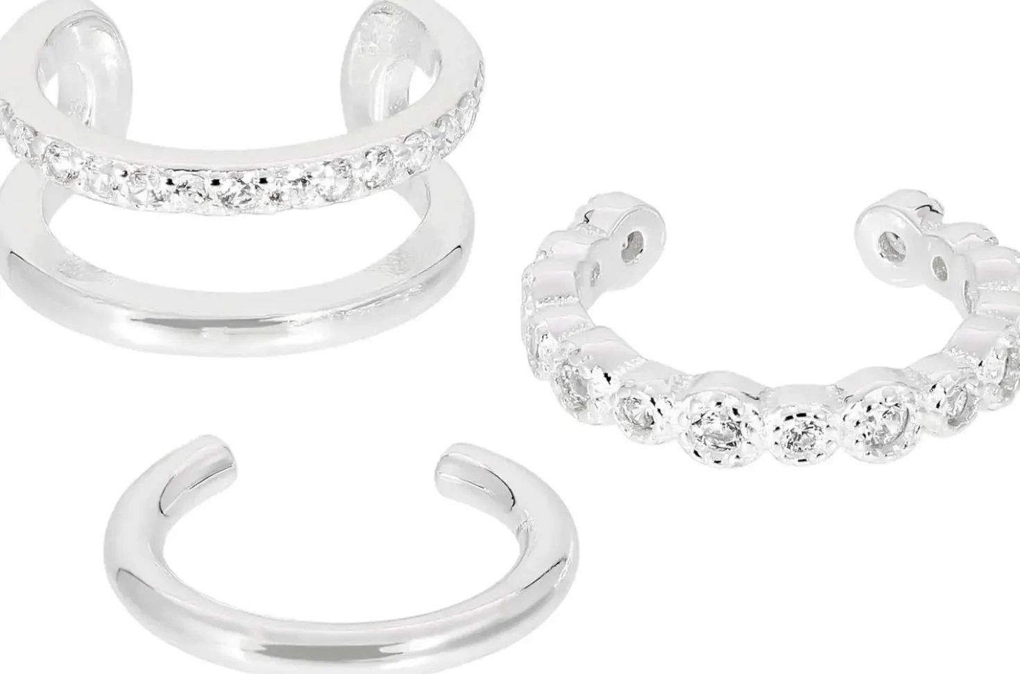 Set di earcuff - Silver Trio