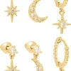 Set di orecchini - Moon Stars
