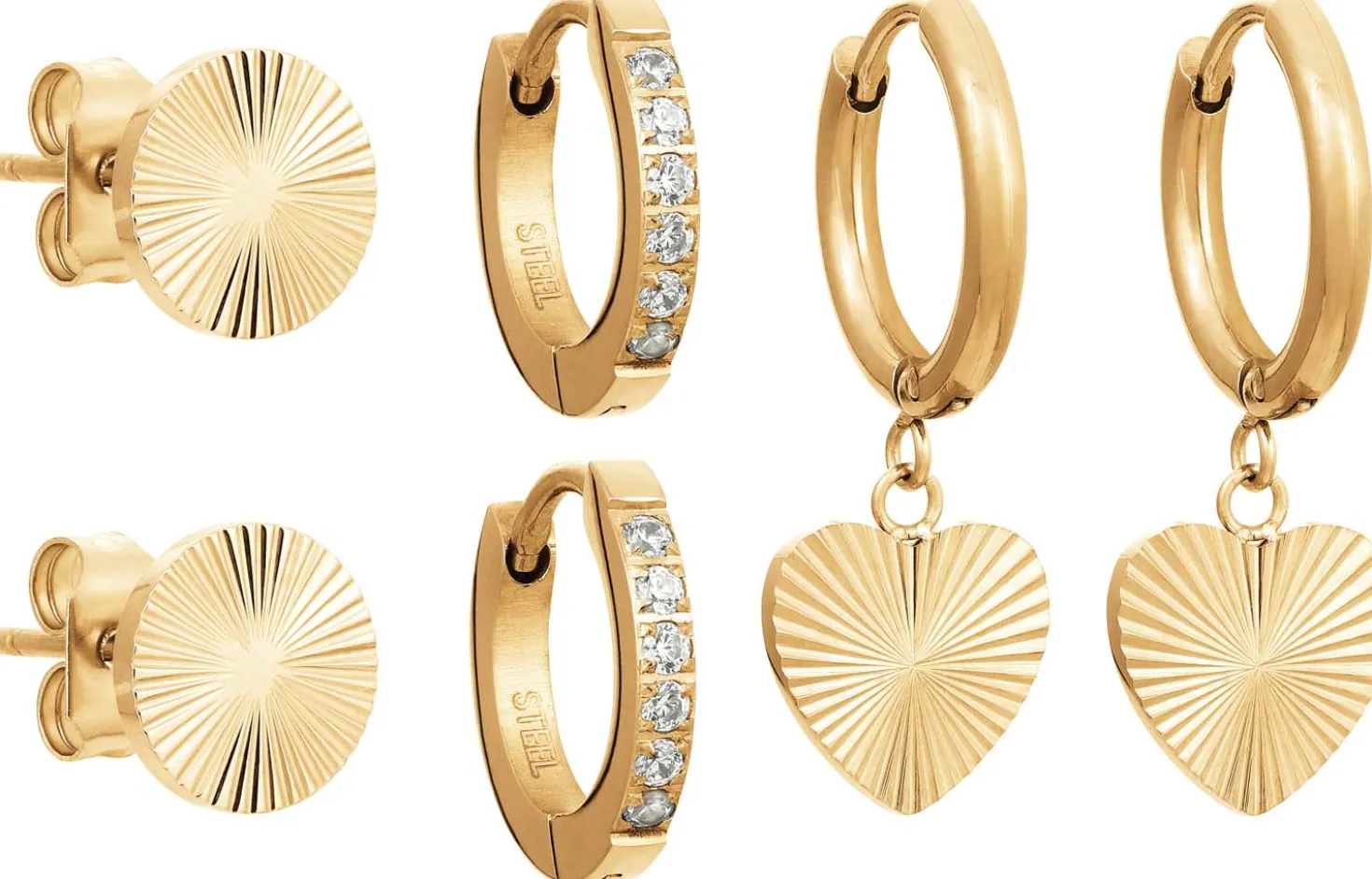 Set di orecchini - Steel Heart