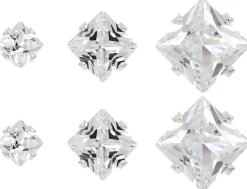 Set di orecchini a perno - Shiny Squares