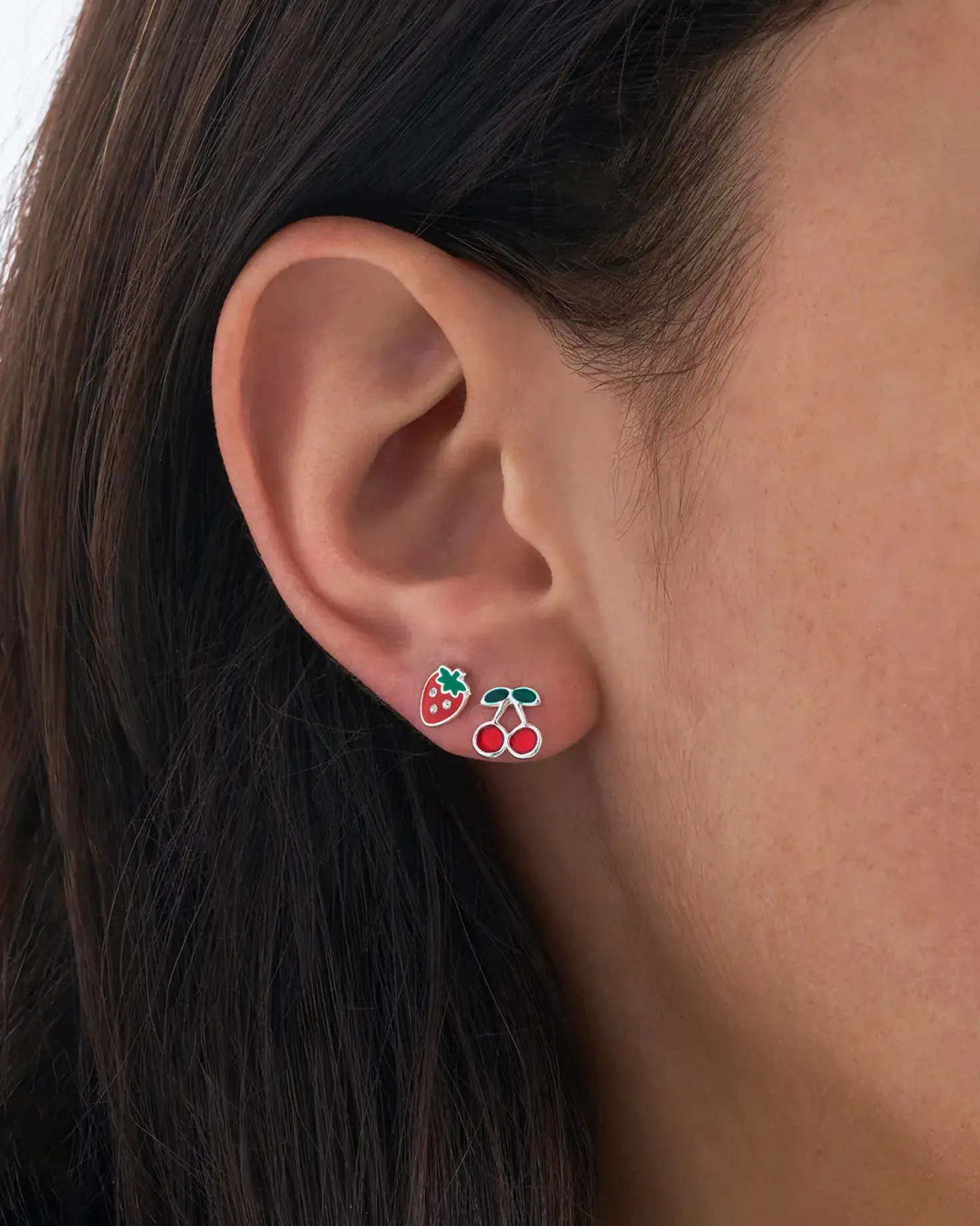 Set di orecchini a perno - Red Fruits