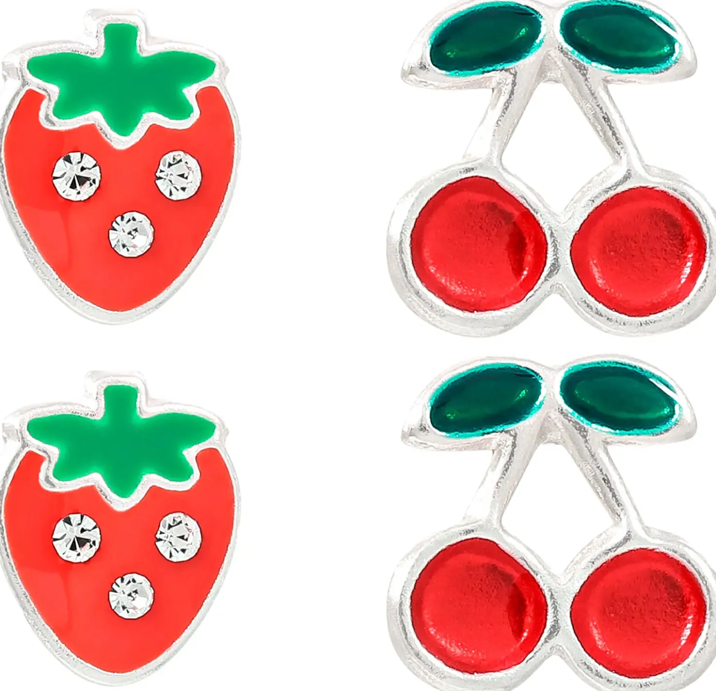 Set di orecchini a perno - Red Fruits