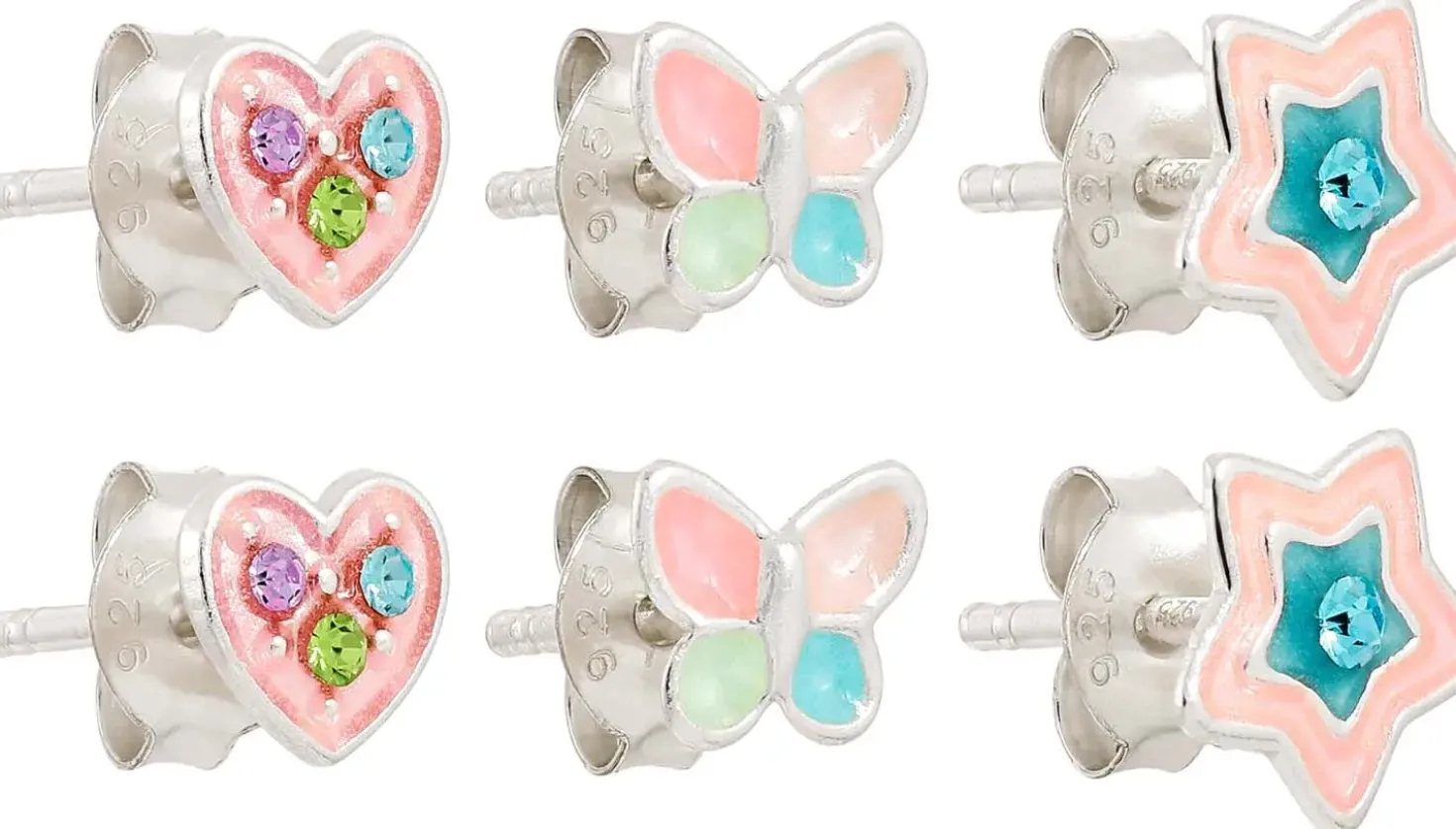 Set di orecchini a perno - Precious Pastel