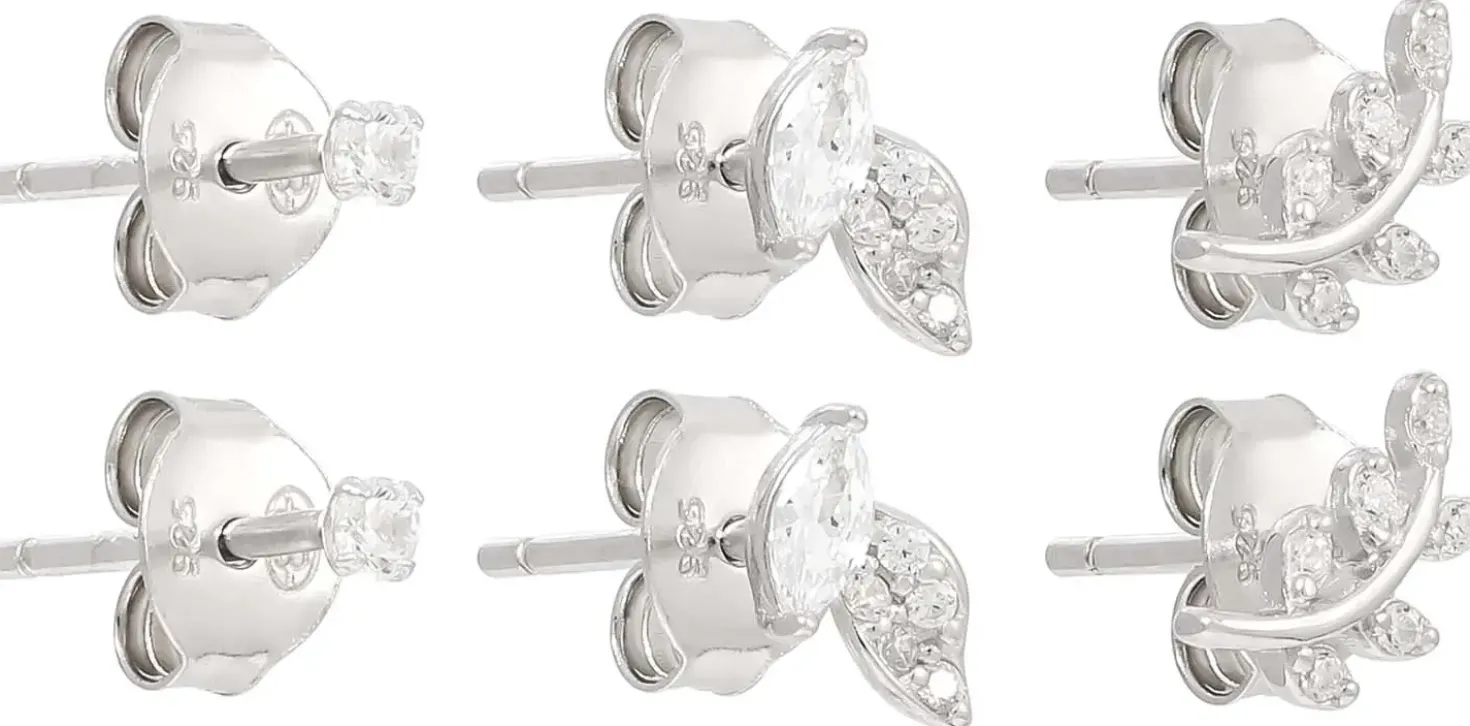 Set di orecchini a perno - Silver Spark