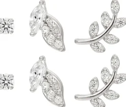 Set di orecchini a perno - Silver Spark