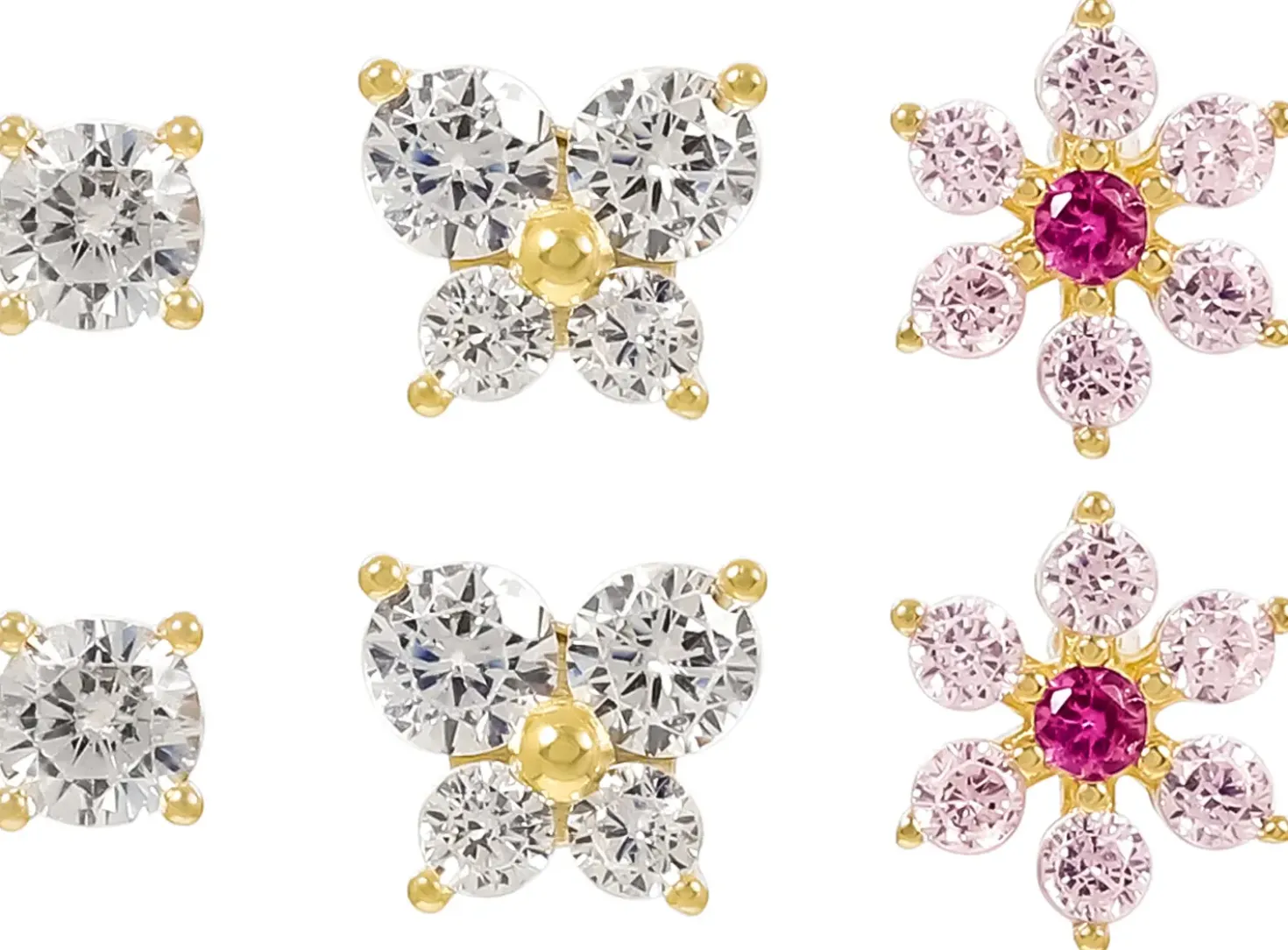 Set di orecchini a perno - Floral Cuties