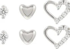 Set di orecchini a perno - Heart Trio