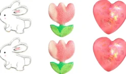 Set di orecchini a perno per bambini - Pink Spring