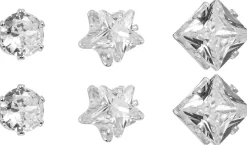 Set di orecchini a perno - Zirconia Trio