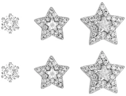Set di orecchini a perno - Silver Stars