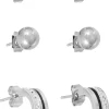 Set di orecchini a perno - Silver Steel