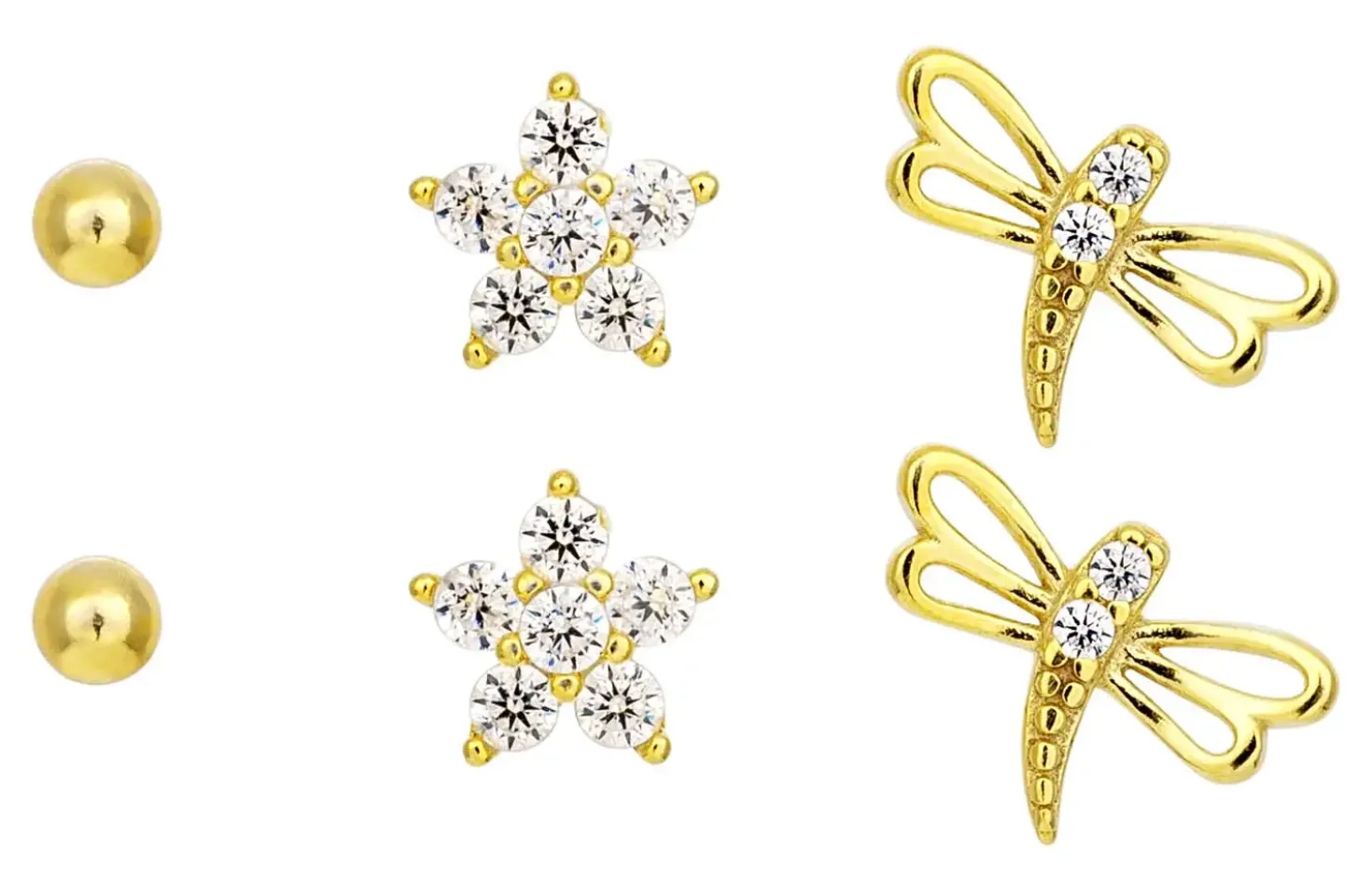 Set di orecchini a perno - Spring Trio