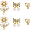 Set di orecchini a perno - Golden Flower