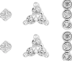 Set di orecchini a perno - Silver Pieces