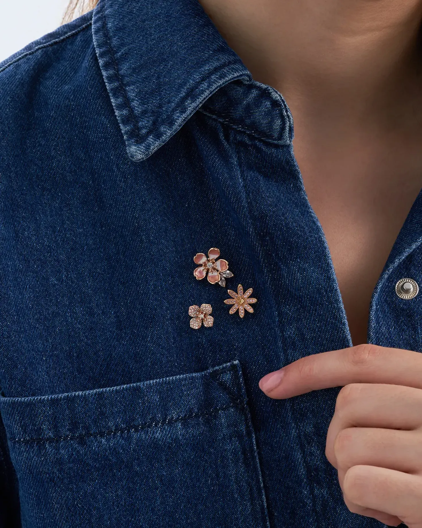 Set di spille - Glittering Flowers